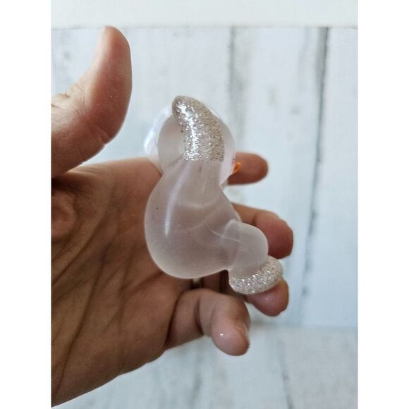 Glass snowman sparkle glitter ornament set Xmas tree - Picture 5 of 16